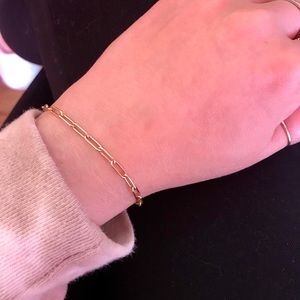 Gold Filled Rectangle Chain Bracelet